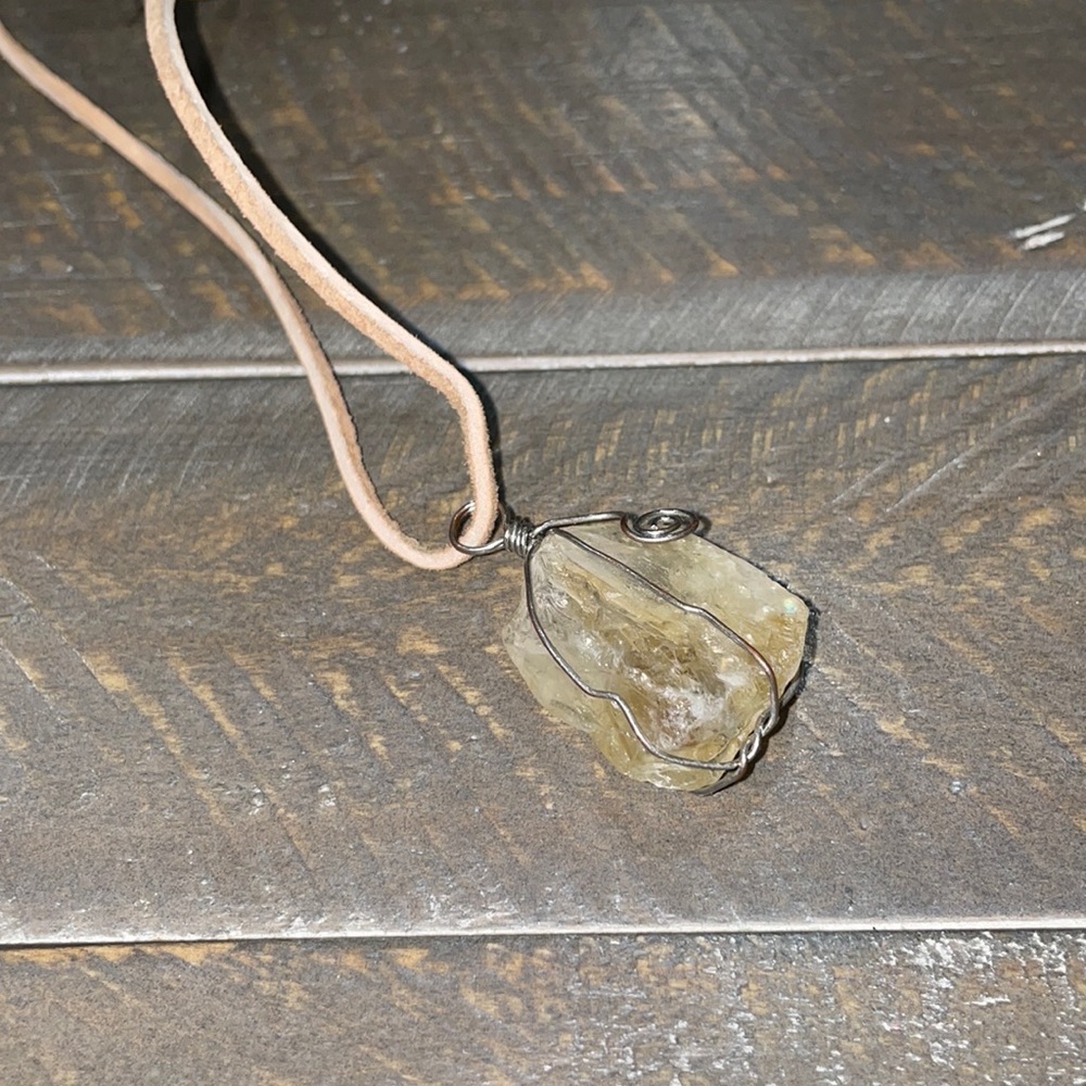 Wire Wrapped Citrine - Picture 3 of 4